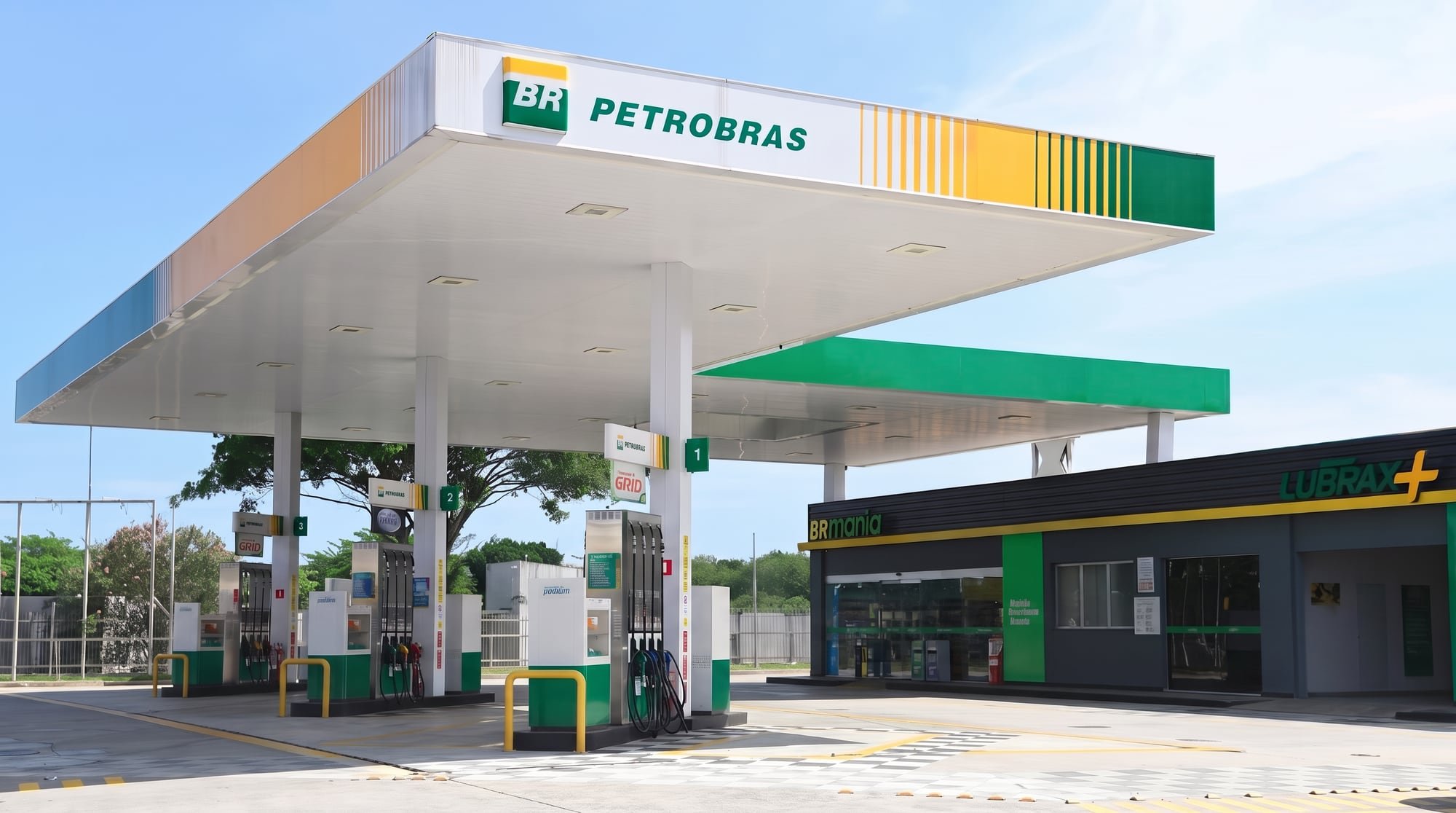 Posto Petrobras de esquina em Perdizes, São Paulo, com loja BR Mania